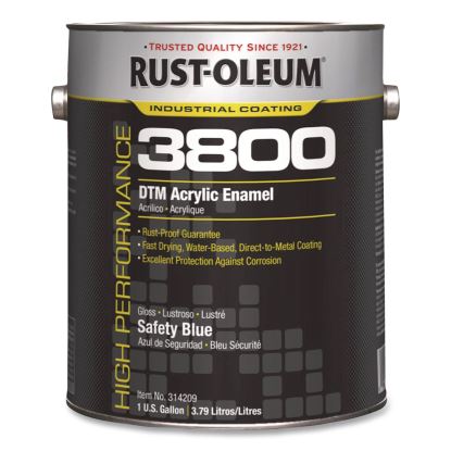 High Performance 3800 System DTM Acrylic Enamel Paint, Gloss Safety Blue, 1 gal Bucket/Pail, 2/Carton1