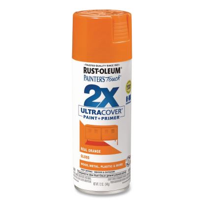 Painter's Touch 2X Ultra Cover Spray Paint, Gloss Real Orange,12 oz Aerosol Can, 6/Carton1