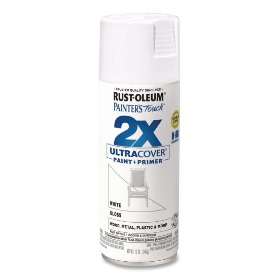 Painter's Touch 2X Ultra Cover Spray Paint, Gloss Yellow, 12 oz Aerosol Can, 6/Carton1