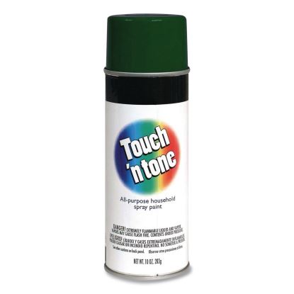 Touch'n Tone Spray Paint, Gloss Hunter Green, 10 oz Aerosol Can, 6/Carton1