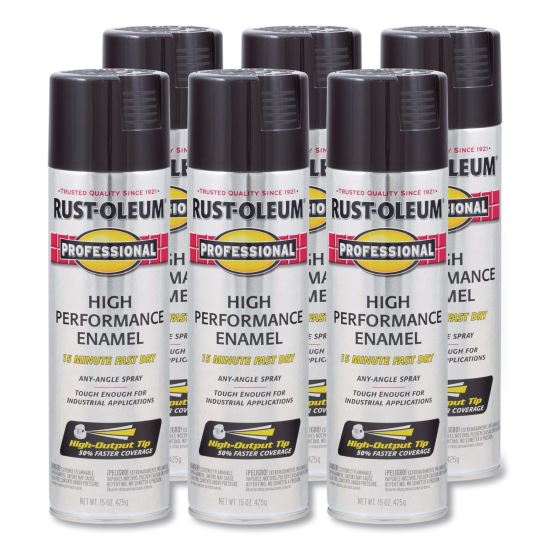 Professional Spray Paint, Gloss Gray, 15 oz Aerosol Can, 6/Carton1