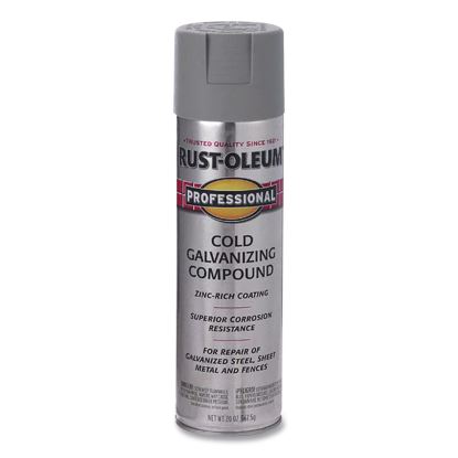 Professional Galvanizing Compound, Flat Bright Gray, 20 oz Aerosol Can, 6/Carton1
