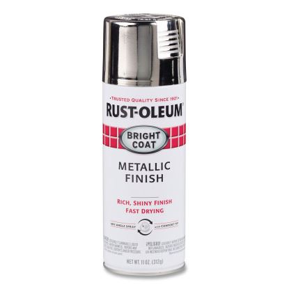Stops Rust Bright Coat Spray Paint, Gloss Chrome, 11 oz Aerosol Can, 6/Carton1