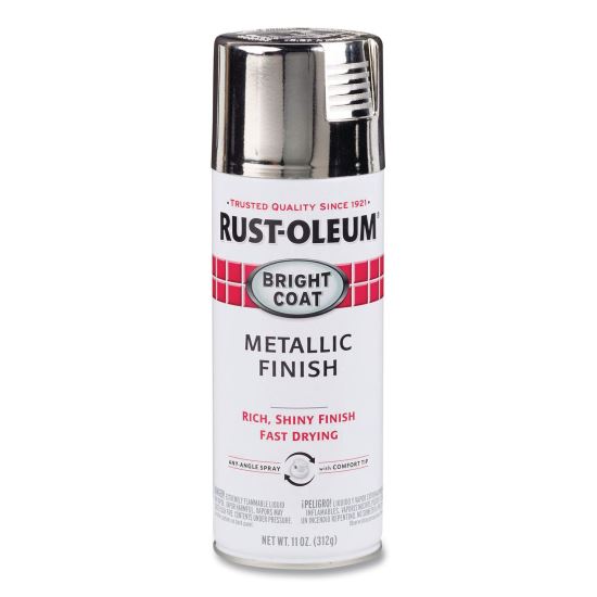 Stops Rust Bright Coat Spray Paint, Gloss Chrome, 11 oz Aerosol Can, 6/Carton1