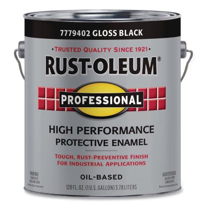 High Performance Protective Enamel Paint, Gloss Black, 1 gal Bucket/Pail, 2/Carton1