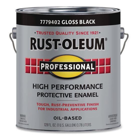 High Performance Protective Enamel Paint, Gloss Black, 1 gal Bucket/Pail, 2/Carton1