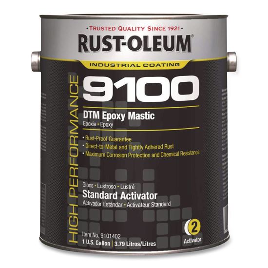 High Performance 9100 System DTM Epoxy Mastic Paint, Gloss Clear, 1 gal Bucket/Pail, 2/Carton1