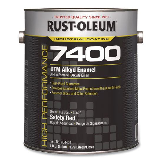 High Performance 7400 System 450 VOC DTM Alkyd Enamel Paint, Gloss Red, 1 gal Bucket/Pail, 2/Carton1