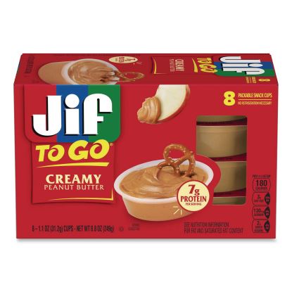 Creamy Peanut Butter Cups, 1.1 oz Cup, 8/Box1