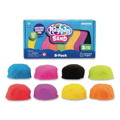 Playfoam Sand, Ages 3 to 12, Eight Assorted Color 6 oz Packs1