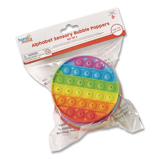 Alphabet Sensory Bubble Poppers, Pre-K to K, 6 Pieces1