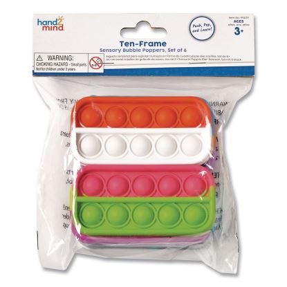 Ten-Frame Sensory Bubble Poppers, Pre-K to K, 6 Pieces1