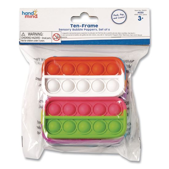 Ten-Frame Sensory Bubble Poppers, Pre-K to K, 6 Pieces1