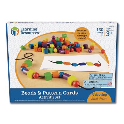 Beads and Pattern Card Set, Grades Pre-K to 2, 130 Pieces1