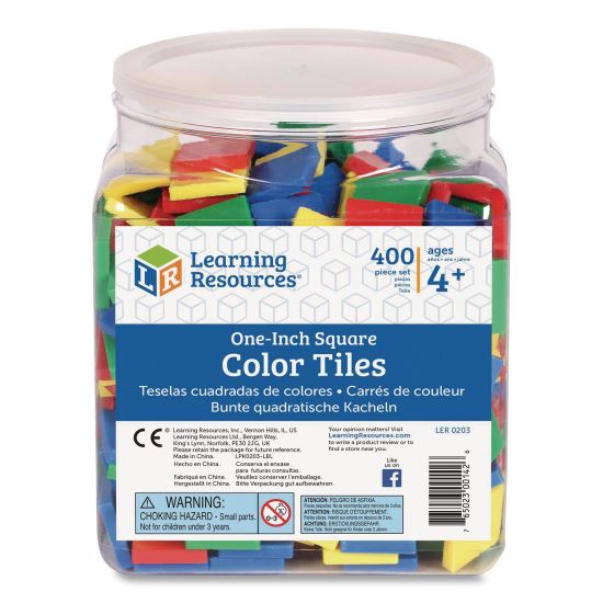 Square Color Tiles, Pre-K to K, 400 Pieces1