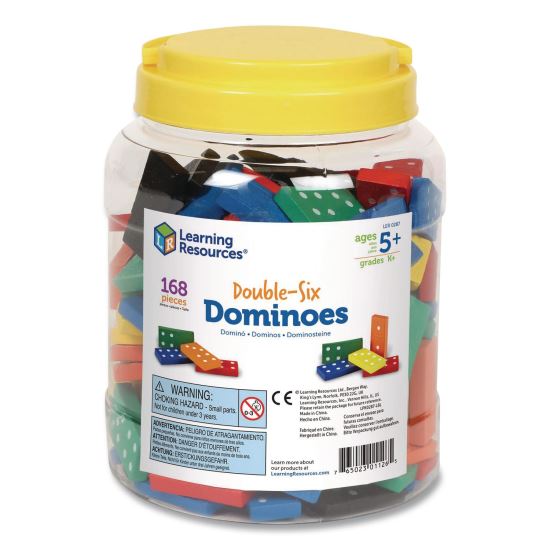 Double-Six Dominoes in Bucket, 2 to 4 Players, Grades K to 4, 168 Pieces1