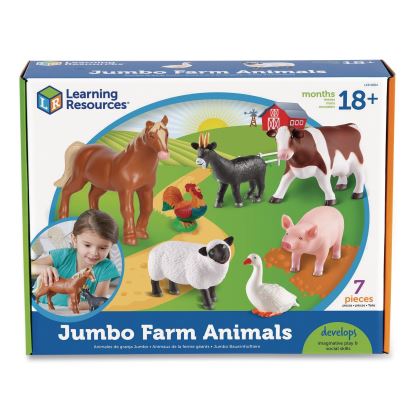 Jumbo Farm Animals, Grades Pre-K to 3, 7 Pieces1