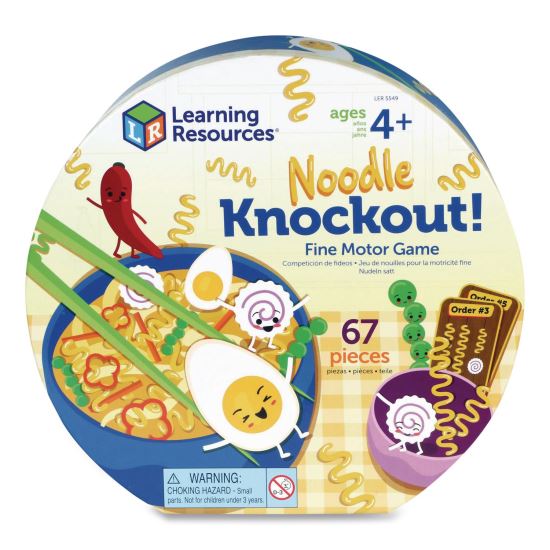 Noodle Knockout Fine Motor Game, 1 to 4 Players, Ages 4 and Up, 67 Pieces1
