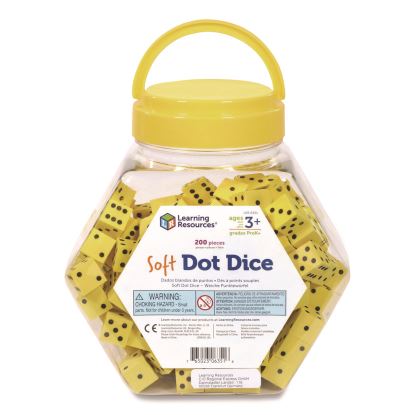 Soft Foam Dot Dice, Grades Pre-K to 1, 200 Pieces1