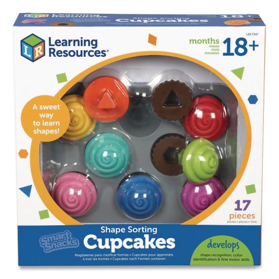 Smart Snacks Shape Sorting Cupcakes, Pre-K, 17 Pieces1