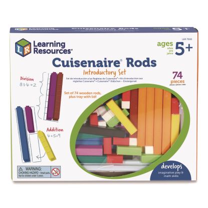 Cuisenaire Rods Introductory Set, Grades Pre-K to 3, 74 Pieces1