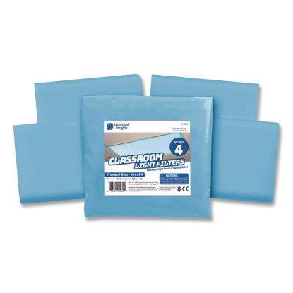 Fluorescent Light Filter Covers, Rectangular, 2 ft x 4 ft, Tranquil Blue, 4 Covers1