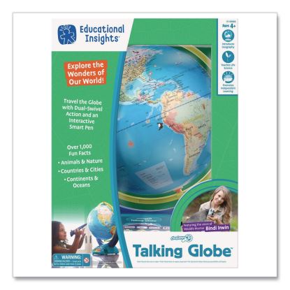 Geosafari Jr. Talking Globe, 12" dia, Semi-Meridian Mount, Blue Base1