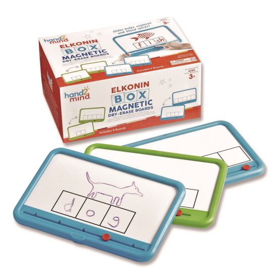 ELKONIN Box Magnetic Dry Erase Board Set, 11.4 x 5, White Surface, 8 Boards1