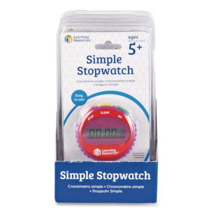 Simple Stopwatch, Accurate to 1/100 seconds, Randomly Assorted Colors, Black Lanyard, Set of 61
