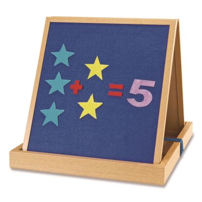 Double-Sided Tabletop Easel, 15.75" x 17.5", White/Blue Surface1
