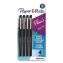 Flair Felt Tip Porous Point Pen, Stick, Medium 0.7 mm, Black Ink, Black Barrel, 4/Pack1