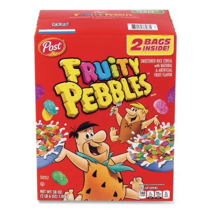 Fruity Pebbles Crispy Rice Cereal, 2 Bags/Box, 38 oz Box1