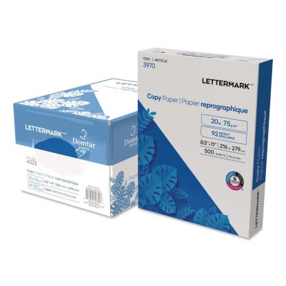 Copy Paper, 92 Bright, 20 lb Bond Weight, 8.5" x 11", White, 500 Sheets/Ream, 3 Reams/Carton1