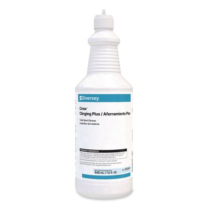 Crew Clinging Plus Toilet Bowl Cleaner, Characteristic Scent, 32 oz Bottle, 12/Carton1