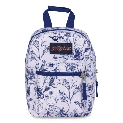 Big Break Lunch Bag, Foraging Finds, 7.5 x 5 x 11, Blue/White1