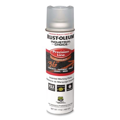 Industrial Choice M1600 System Solvent-Based Precision Line Marking Paint, Flat Clear, 17 oz Aerosol Can, 12/Carton1