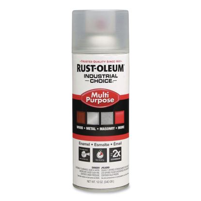 Industrial Choice 1600 System Multi-Purpose Enamel Spray Paint, Gloss Crystal Clear, 12 oz Aerosol Can, 6/Carton1