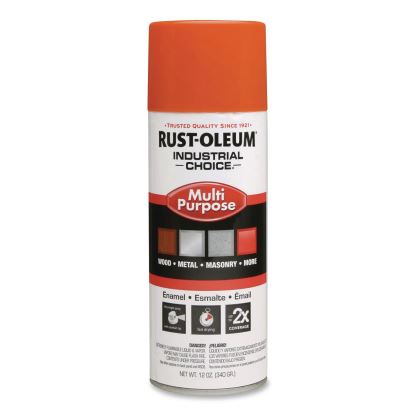 Industrial Choice 1600 System Multi-Purpose Enamel Spray Paint, Gloss Orange, 12 oz Aerosol Can, 6/Carton1