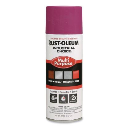 Industrial Choice 1600 System Multi-Purpose Enamel Spray Paint, Gloss Purple, 12 oz Aerosol Can, 6/Carton1