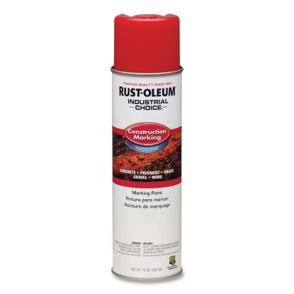 Industrial Choice M1400 System Water-Based Construction Marking Paint, Gloss Safety Red, 17 oz Aerosol Can, 12/Carton1