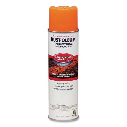 Industrial Choice M1400 System Water-Based Construction Marking Paint, Gloss Fluorescent Orange, 17 oz Aerosol Can, 12/Carton1