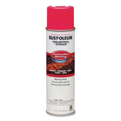 Industrial Choice M1400 System Water-Based Construction Marking Paint, Gloss Fluorescent Pink, 17 oz Aerosol Can, 12/Carton1