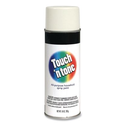 Touch'n Tone Spray Paint, Gloss White, 10 oz Aerosol Can, 6/Carton1