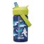 Thrive FlipStraw Plastic Water Bottle, 14 oz, Blue/Yellow, Sharks and Rays1