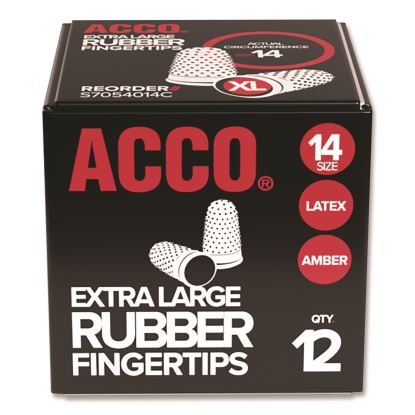 Rubber Finger Tips, 14 (X-Large), Amber, Dozen1