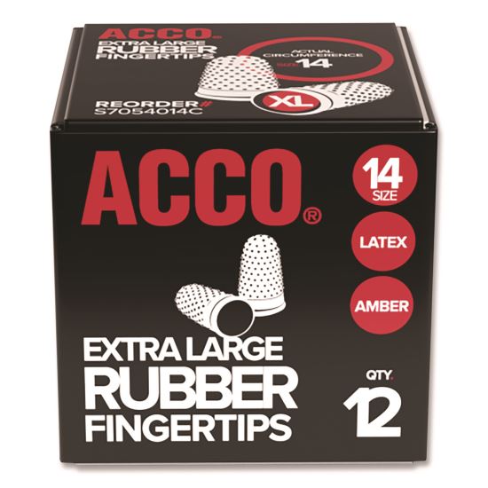 Rubber Finger Tips, 14 (X-Large), Amber, Dozen1