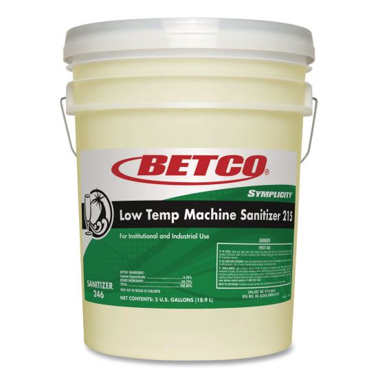 Symplicity Low Temp Machine Sanitizer, Chlorine Scent, 5 gal Pail1