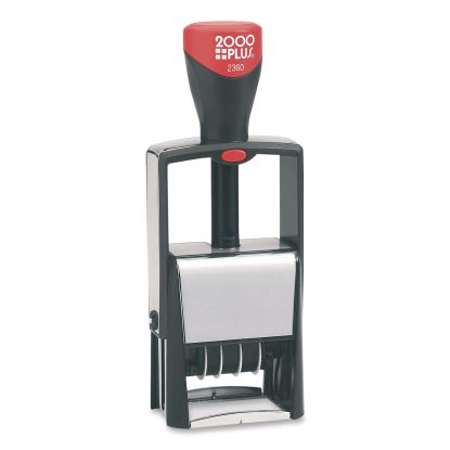 4-In-1 Message Date Stamp, 5 Years, ENTERED/FAXED/PAID/RECEIVED, 1.75 x 1.12, Red/Blue Ink1