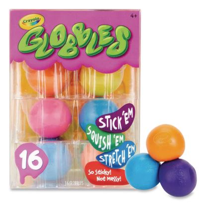 Globbles Squish Toys, Ages 4 and Up, Assorted Colors, 16/Pack1