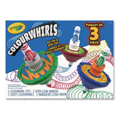 Colourwhirls Toy, (3) Colourwhirls Sets/(3) Crayola Ultra-Clean Washable Markers/Step-by-Step Instruction Sheet1